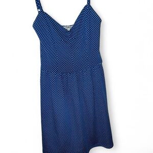 Charlotte Russe Navy and White Polka Dot Dress